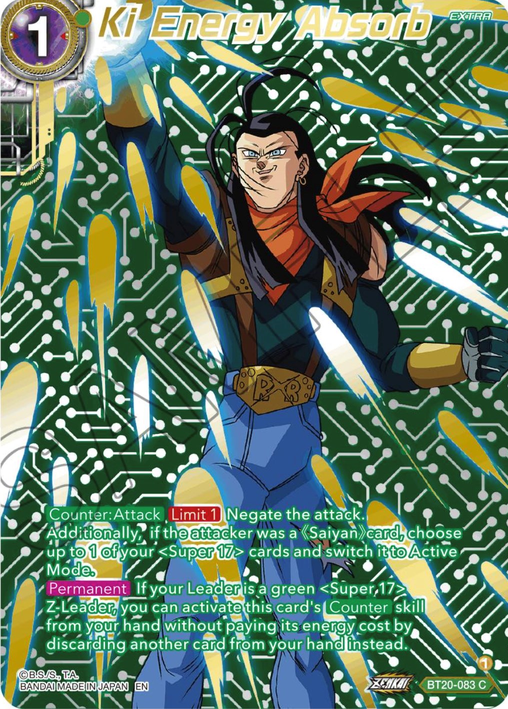 Ki Energy Absorb (Gold-Stamped) (BT20-083) [Power Absorbed] | Rock City Comics