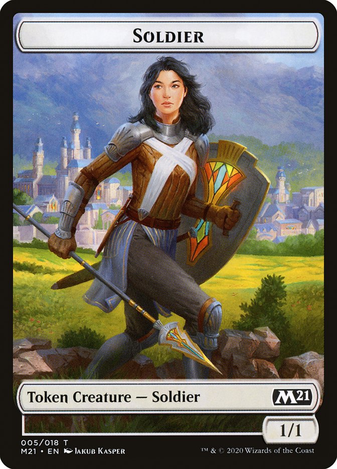 Knight // Soldier Double-Sided Token [Core Set 2021 Tokens] | Rock City Comics