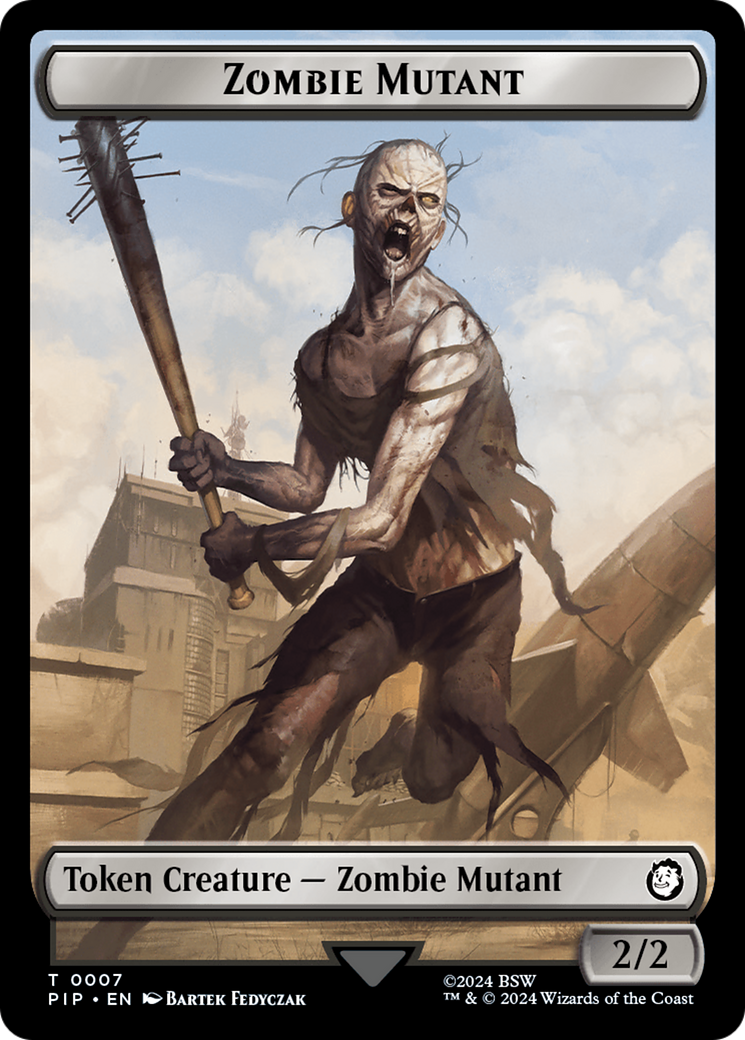 Energy Reserve // Zombie Mutant Double-Sided Token [Fallout Tokens] | Rock City Comics