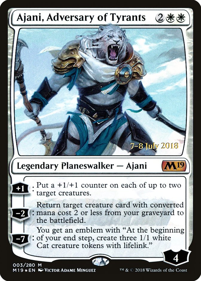 Ajani, Adversary of Tyrants [Core Set 2019 Prerelease Promos] | Rock City Comics