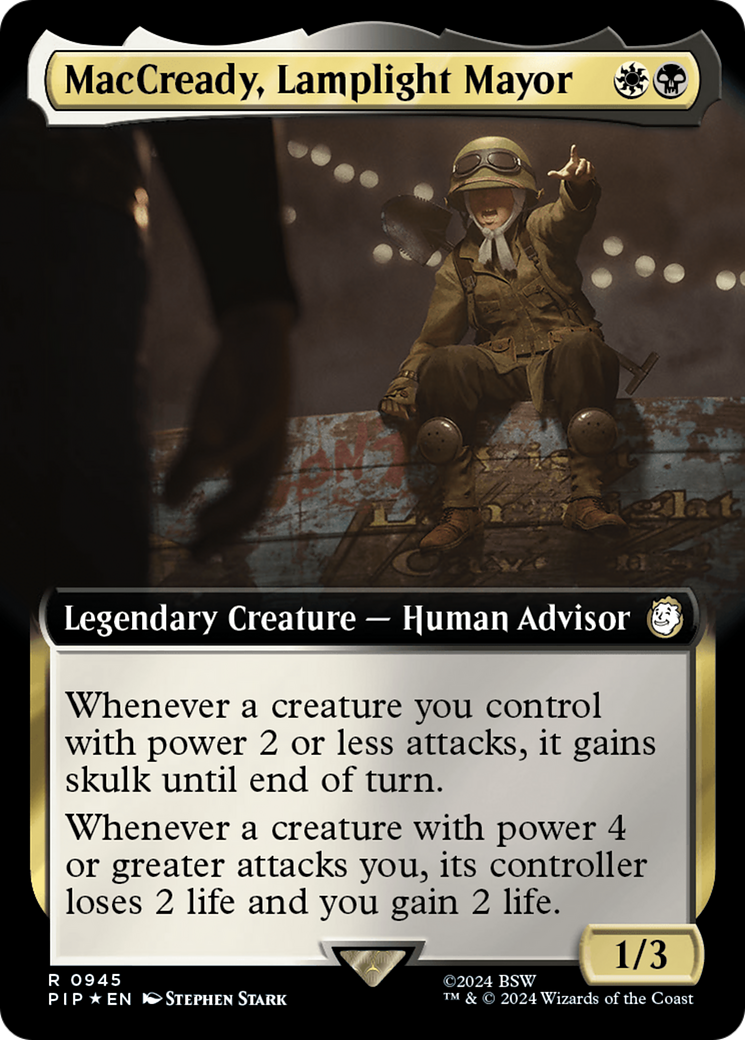 MacCready, Lamplight Mayor (Extended Art) (Surge Foil) [Fallout] | Rock City Comics