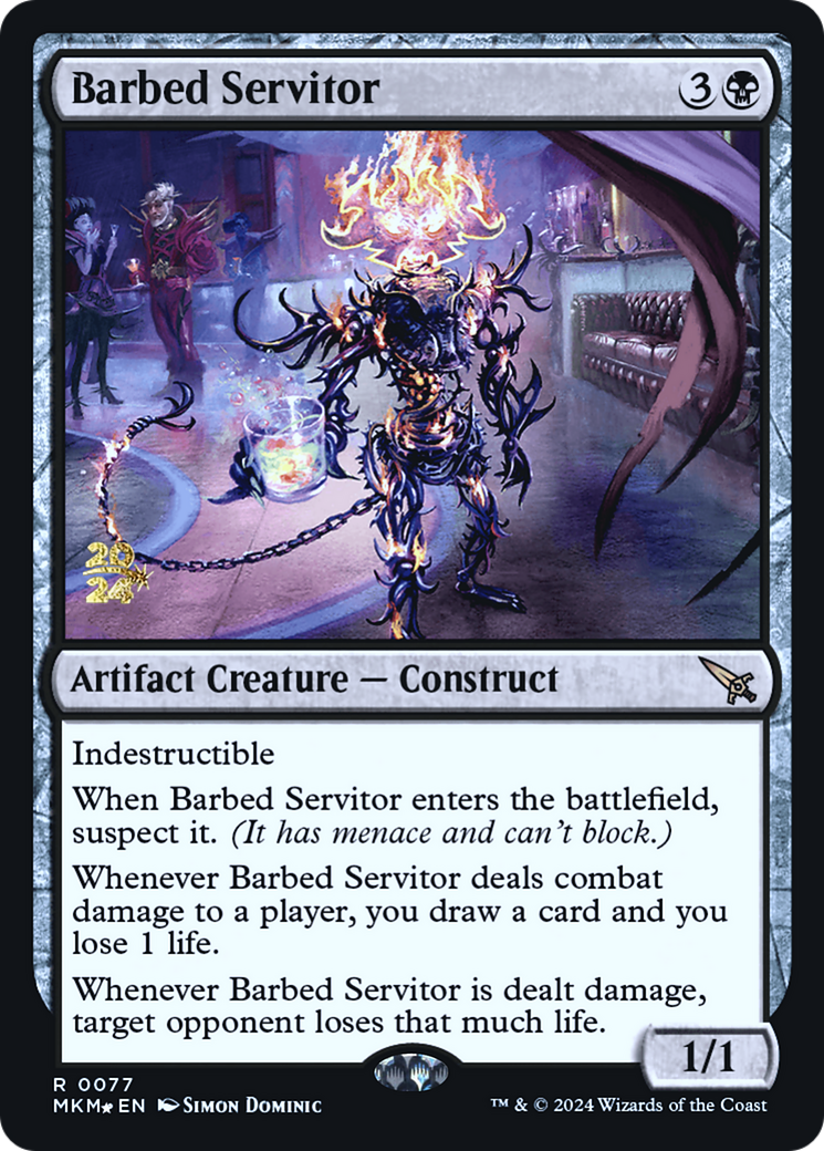 Barbed Servitor [Murders at Karlov Manor Prerelease Promos] | Rock City Comics