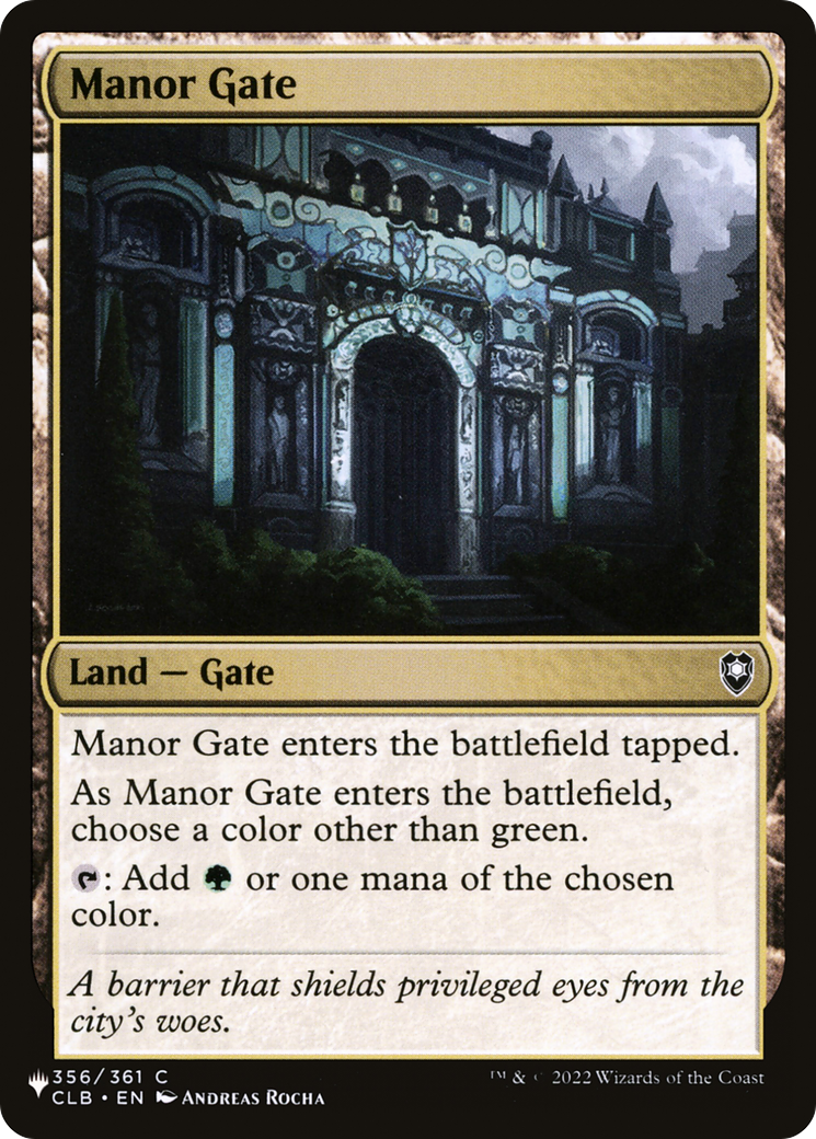Manor Gate [The List] | Rock City Comics