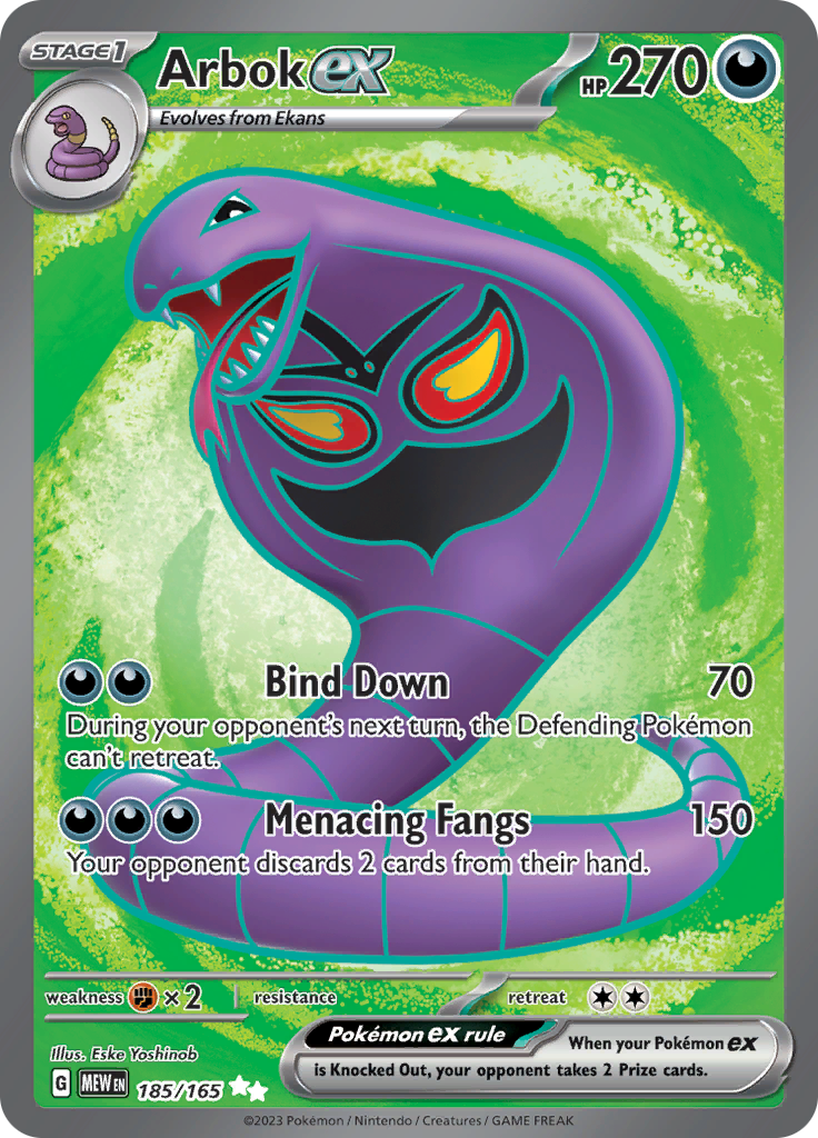 Arbok ex (185/165) [Scarlet & Violet: 151] | Rock City Comics