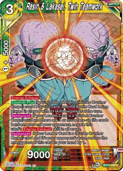 Rasin & Lakasei, Twin Teamwork (BT15-149) [Saiyan Showdown] | Rock City Comics