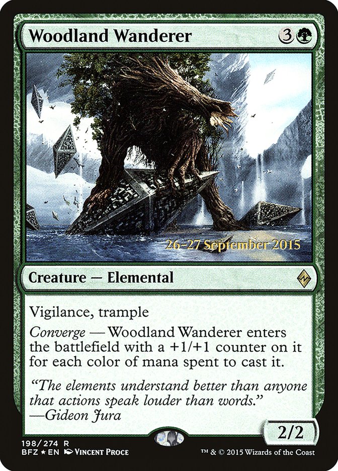 Woodland Wanderer [Battle for Zendikar Prerelease Promos] | Rock City Comics