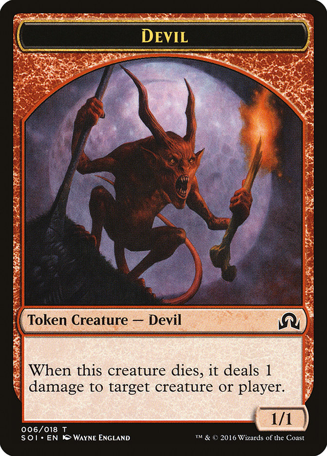 Devil Token [Shadows over Innistrad Tokens] | Rock City Comics