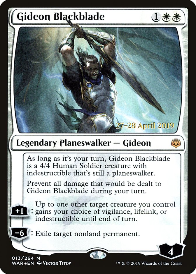 Gideon Blackblade [War of the Spark Prerelease Promos] | Rock City Comics