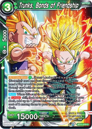 Trunks, Bonds of Friendship (BT11-079) [Vermilion Bloodline] | Rock City Comics