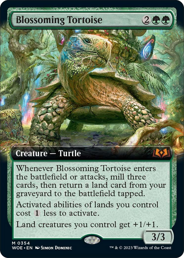 Blossoming Tortoise (Extended Art) [Wilds of Eldraine] | Rock City Comics