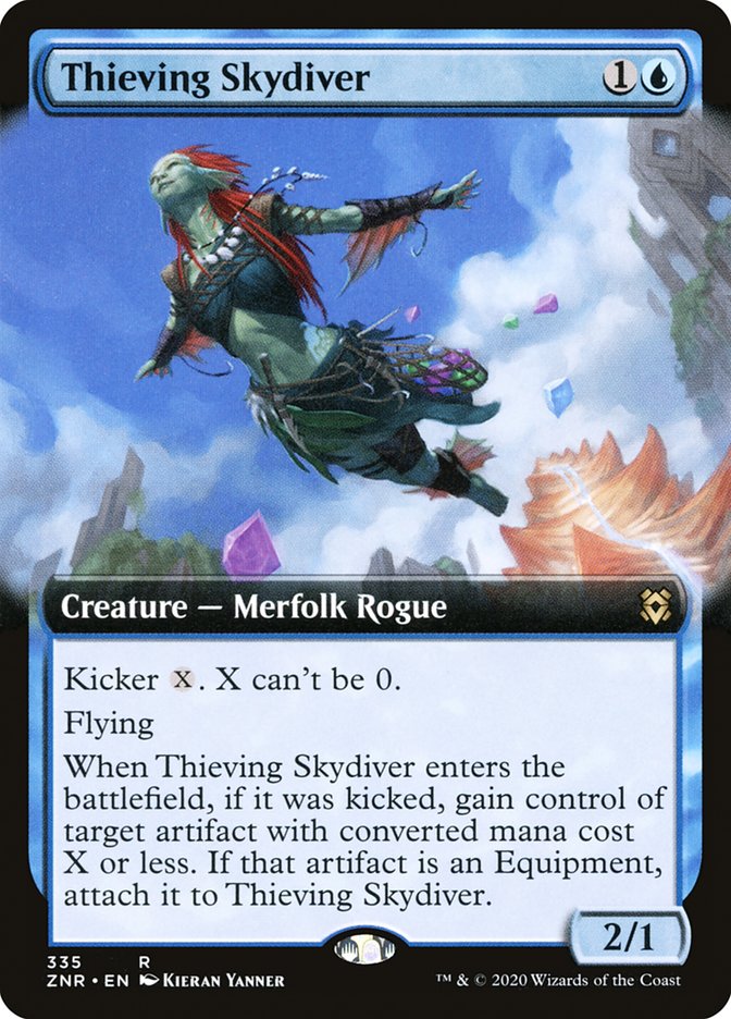 Thieving Skydiver (Extended Art) [Zendikar Rising] | Rock City Comics