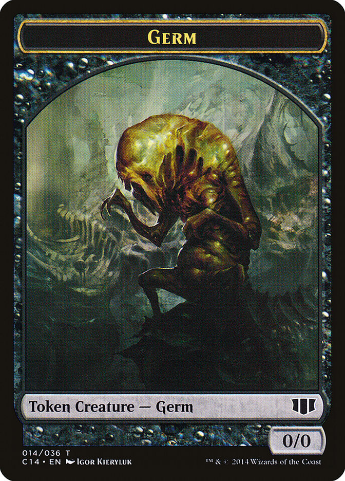 Germ // Zombie (016/036) Double-Sided Token [Commander 2014 Tokens] | Rock City Comics