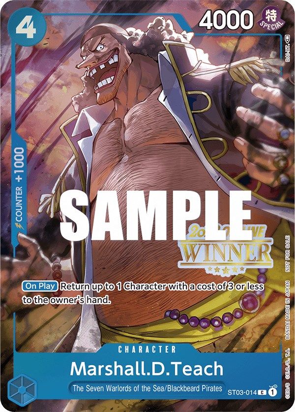 Marshall.D.Teach (Offline Regional 2023) [Winner] [One Piece Promotion Cards] | Rock City Comics