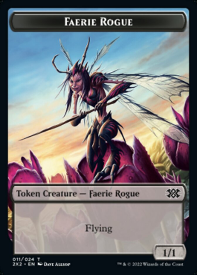 Faerie Rogue // Monk Double-Sided Token [Double Masters 2022 Tokens] | Rock City Comics