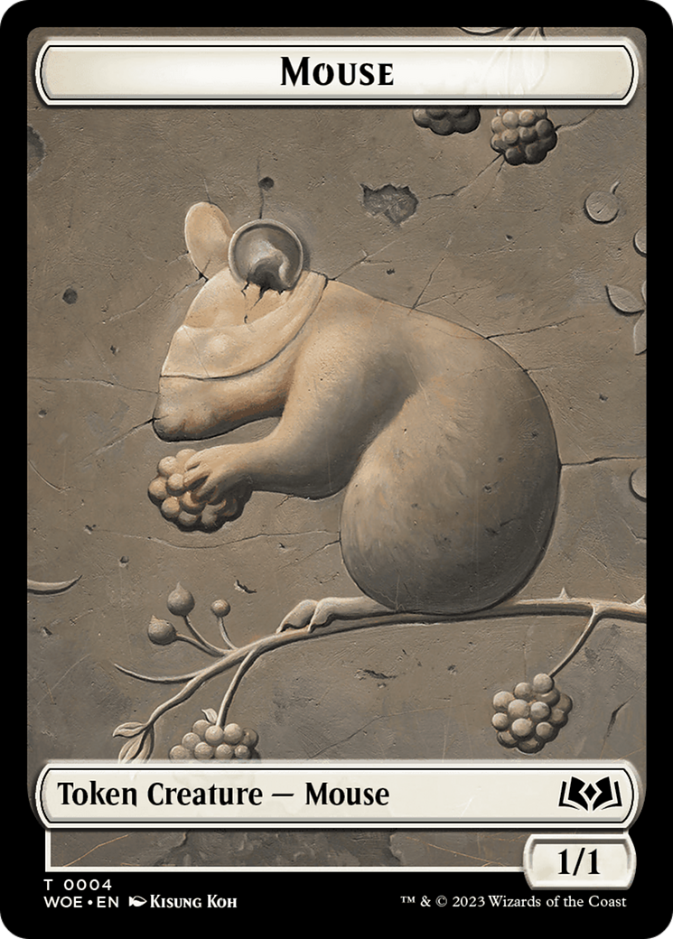 Mouse // Food (0011) Double-Sided Token [Wilds of Eldraine Tokens] | Rock City Comics