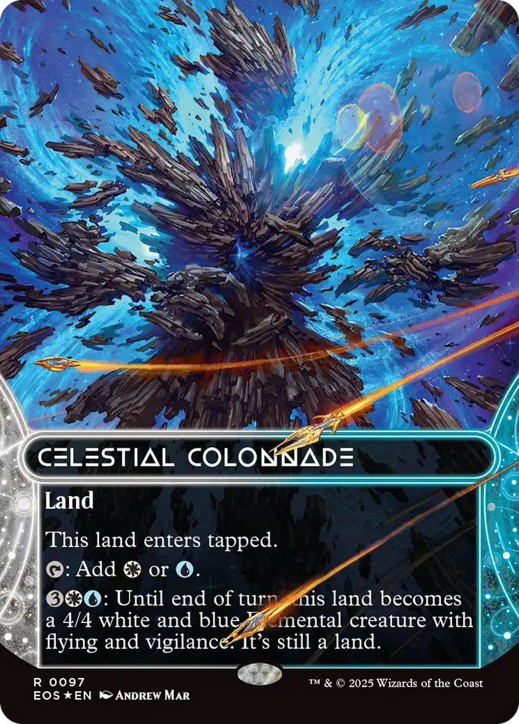 Celestial Colonnade (0097) (Borderless) (Galaxy Foil) [Edge of Eternities: Stellar Sights] | Rock City Comics