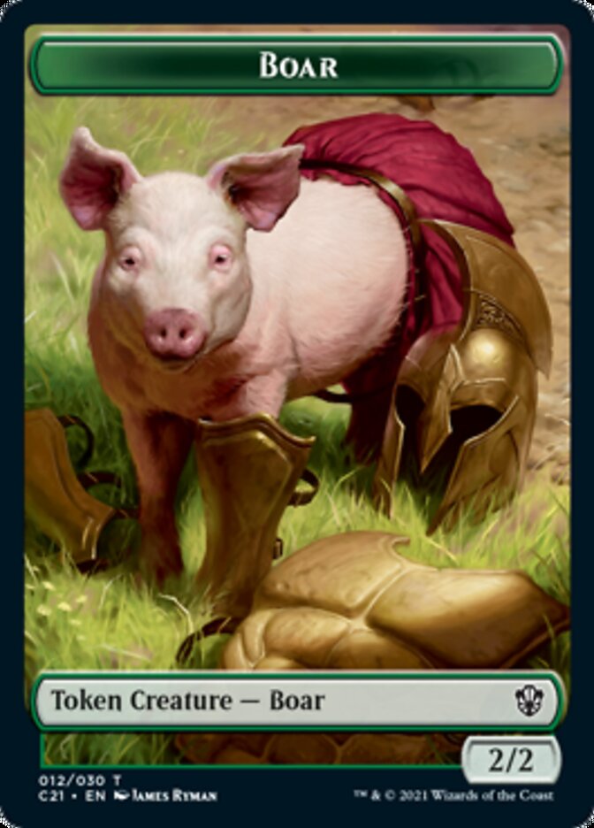 Hydra // Boar Double-Sided Token [Commander 2021 Tokens] | Rock City Comics