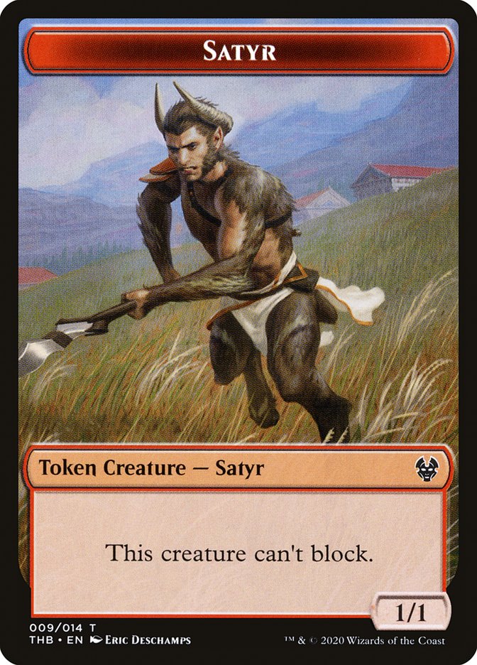 Goat // Satyr Double-Sided Token [Theros Beyond Death Tokens] | Rock City Comics