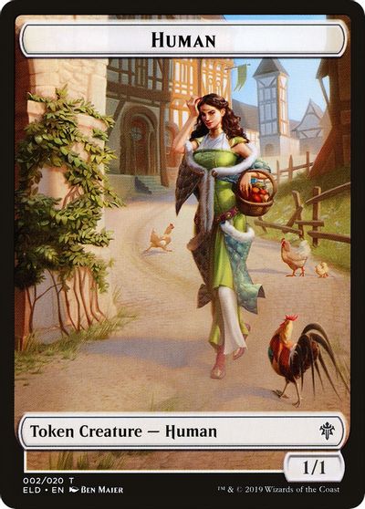 Vraska Emblem // Human Double-Sided Token [Challenger Decks 2020 Tokens] | Rock City Comics