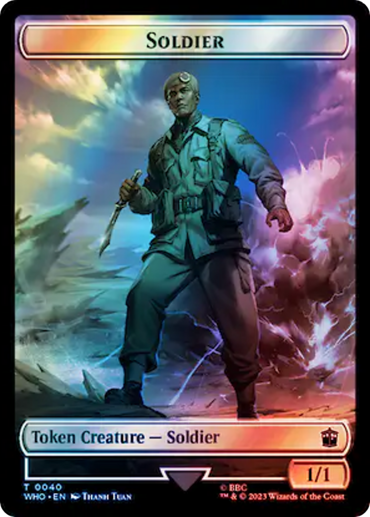 Soldier // Alien Insect Double-Sided Token (Surge Foil) [Doctor Who Tokens] | Rock City Comics