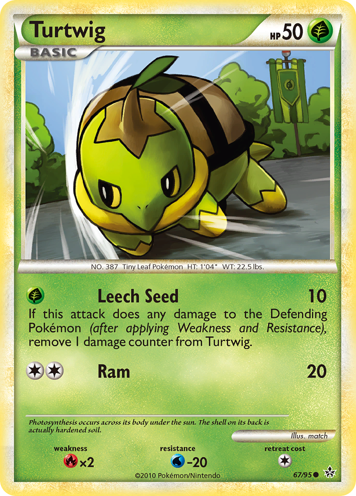 Turtwig (67/95) [HeartGold & SoulSilver: Unleashed] | Rock City Comics