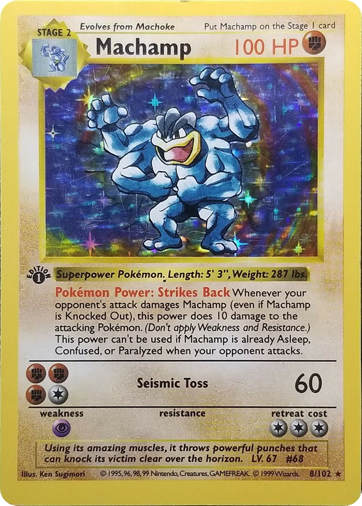Machamp (8/102) (Shadowless) [Base Set 1st Edition] | Rock City Comics
