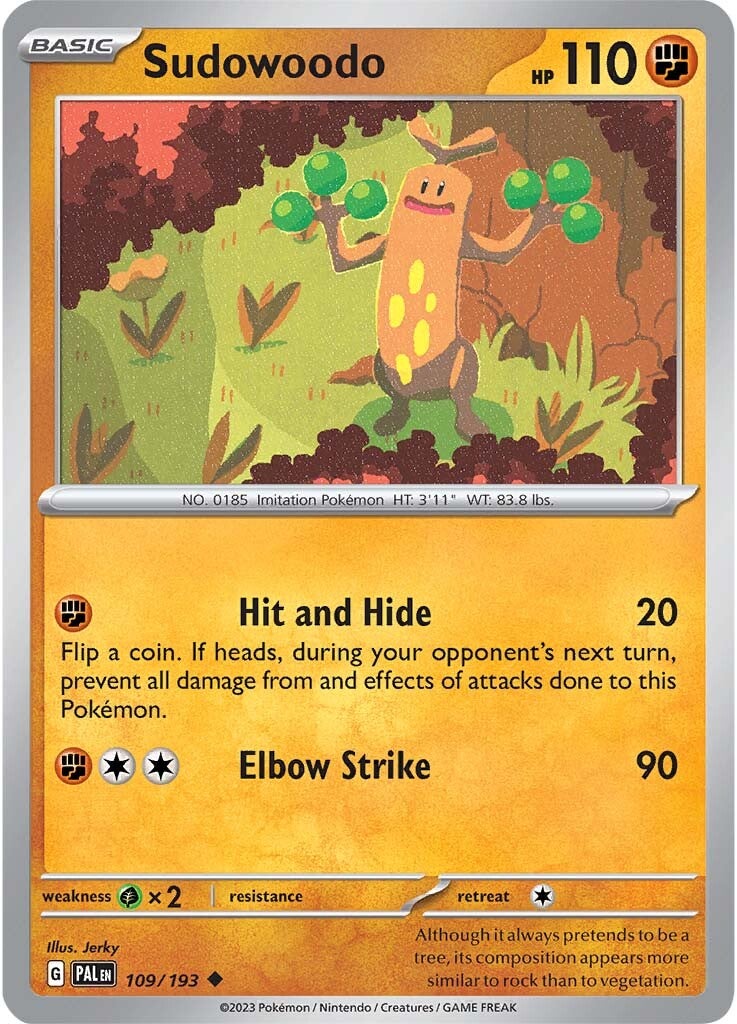 Sudowoodo (109/193) [Scarlet & Violet: Paldea Evolved] | Rock City Comics