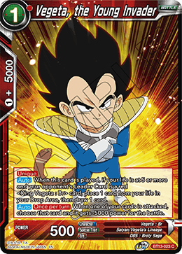 Vegeta, the Young Invader (Common) (BT13-023) [Supreme Rivalry] | Rock City Comics