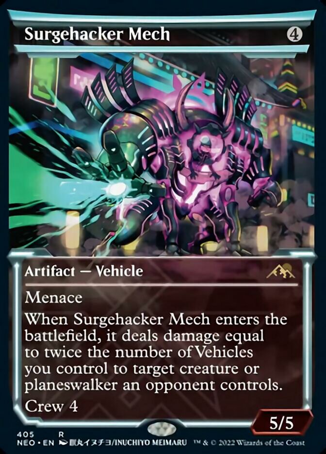 Surgehacker Mech (Showcase Soft Glow) [Kamigawa: Neon Dynasty] | Rock City Comics