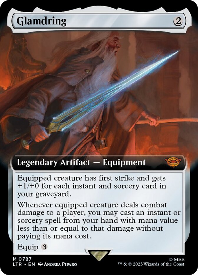 Glamdring (Extended Art) (Surge Foil) [The Lord of the Rings: Tales of Middle-Earth] | Rock City Comics