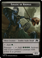 Fanatic of Rhonas // Energy Reserve Double-Sided Token [Modern Horizons 3 Tokens] | Rock City Comics