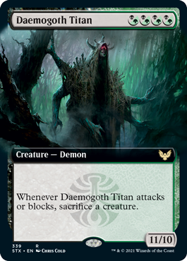 Daemogoth Titan (Extended Art) [Strixhaven: School of Mages] | Rock City Comics