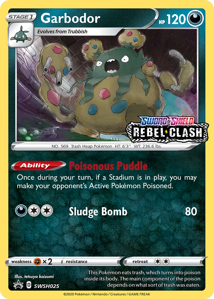 Garbodor (SWSH025) (Prerelease Promo) [Sword & Shield: Black Star Promos] | Rock City Comics