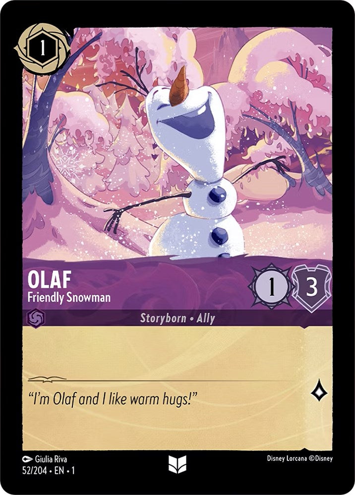 Olaf - Friendly Snowman (52/204) [The First Chapter] | Rock City Comics