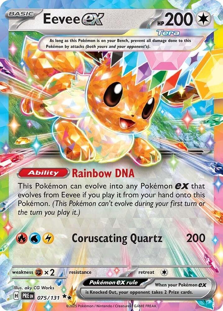 Eevee ex (075/131) [Scarlet & Violet: Prismatic Evolutions] | Rock City Comics