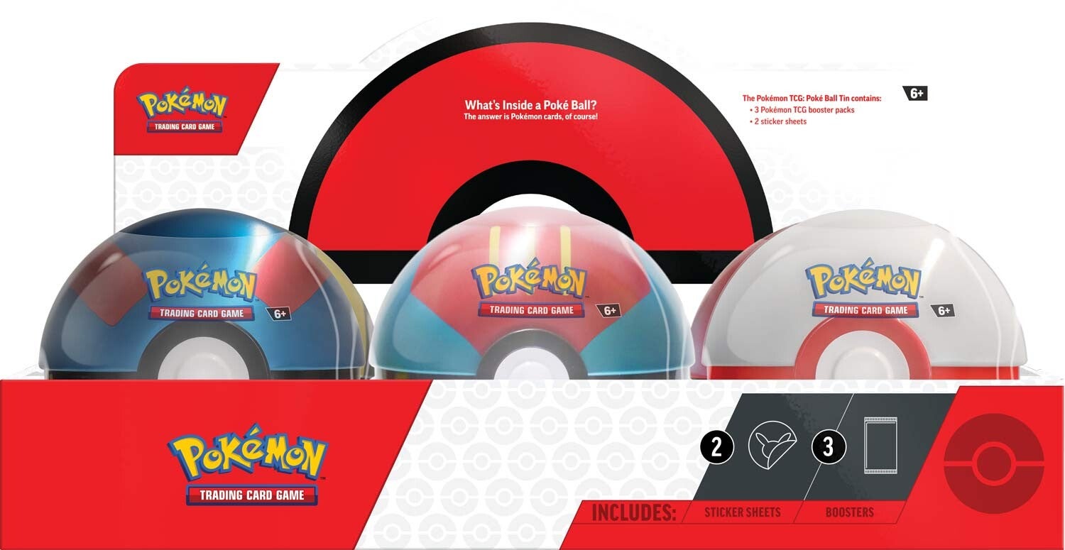 Poke Ball Tin - Display (2023) | Rock City Comics
