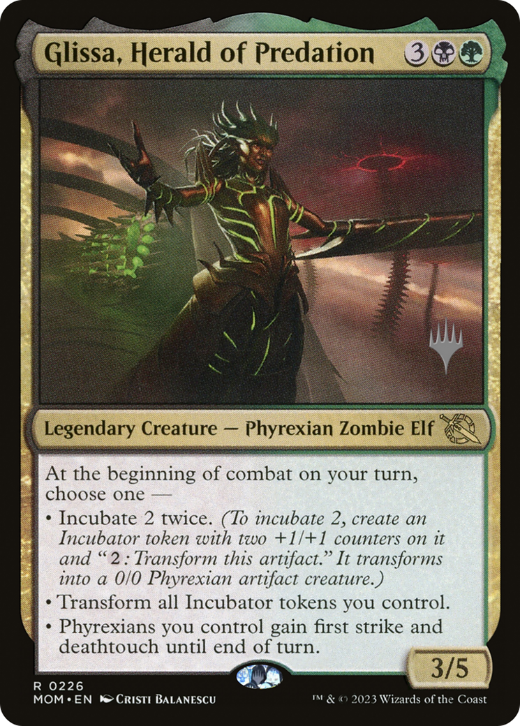 Glissa, Herald of Predation (Promo Pack) [March of the Machine Promos] | Rock City Comics