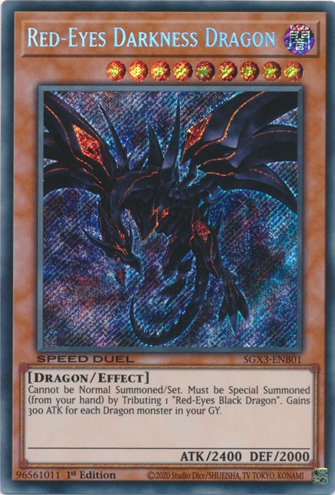 Red-Eyes Darkness Dragon [SGX3-ENB01] Secret Rare | Rock City Comics