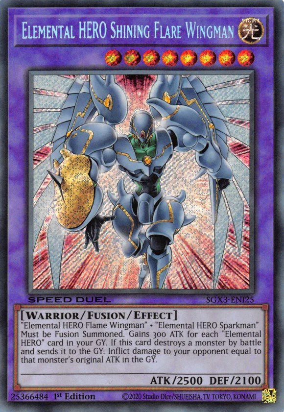 Elemental HERO Shining Flare Wingman [SGX3-ENI25] Secret Rare | Rock City Comics