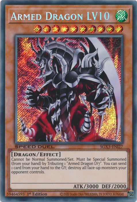 Armed Dragon LV10 [SGX3-ENI27] Secret Rare | Rock City Comics