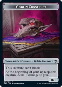 Goblin Construct // Illusion Double-Sided Token [Zendikar Rising Tokens] | Rock City Comics