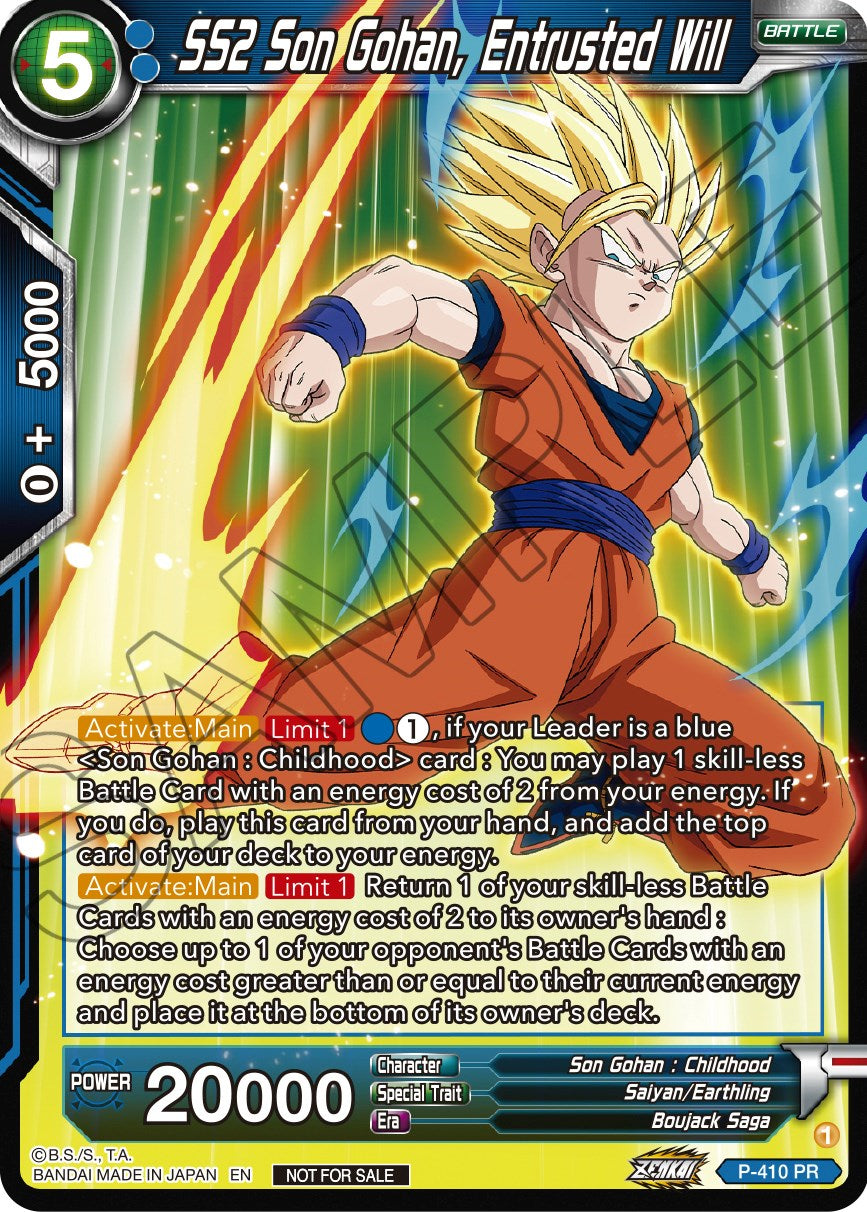 SS2 Son Gohan, Entrusted Will (P-410) [Promotion Cards] | Rock City Comics