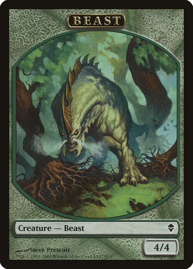 Beast Token [Zendikar Tokens] | Rock City Comics