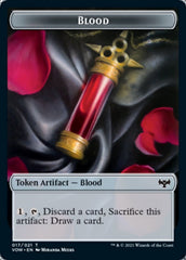 Blood // Dragon Illusion Double-Sided Token [Innistrad: Crimson Vow Tokens] | Rock City Comics