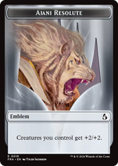 Ajani's Pridemate // Ajani Resolute Double-Sided Token [Reality Fracture Tokens] | Rock City Comics