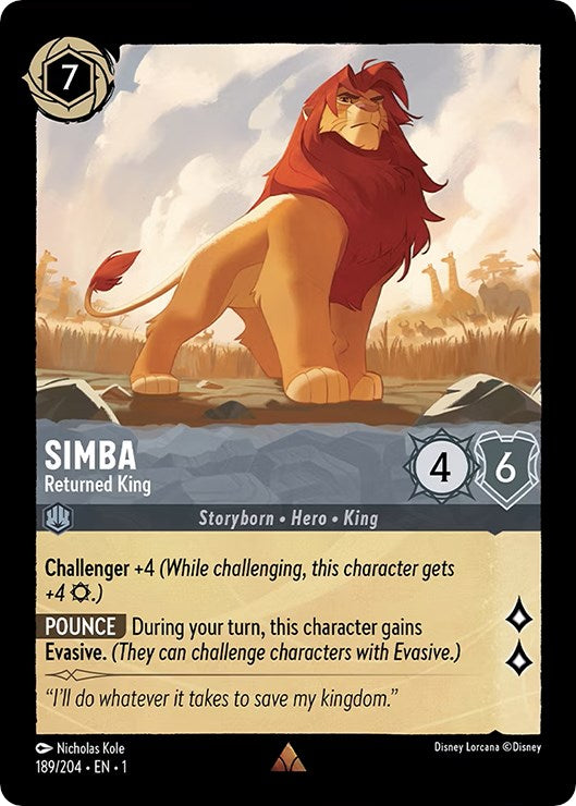 Simba - Returned King (189/204) [The First Chapter] | Rock City Comics