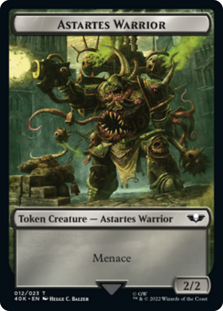Astartes Warrior // Plaguebearer of Nurgle Double-Sided Token [Warhammer 40,000 Tokens] | Rock City Comics