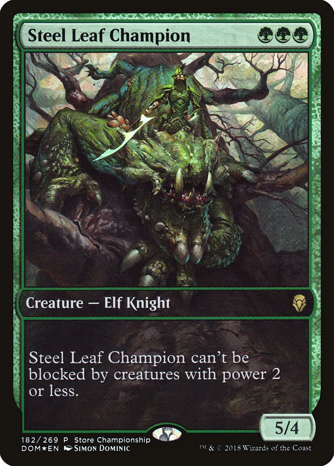 Steel Leaf Champion (Store Championship) (Full Art) [Dominaria Promos] | Rock City Comics