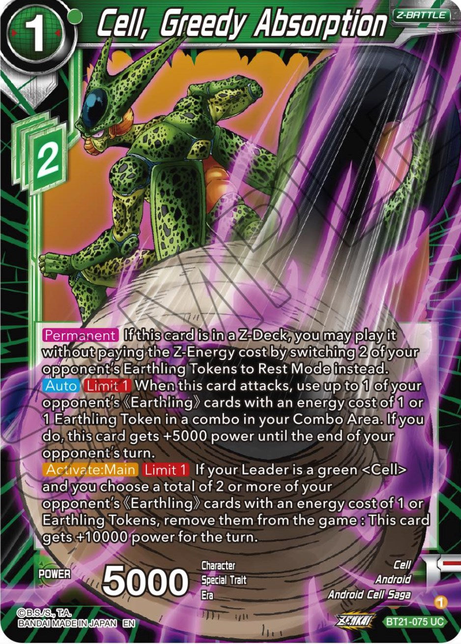 Cell, Greedy Absorption (BT21-075) [Wild Resurgence] | Rock City Comics