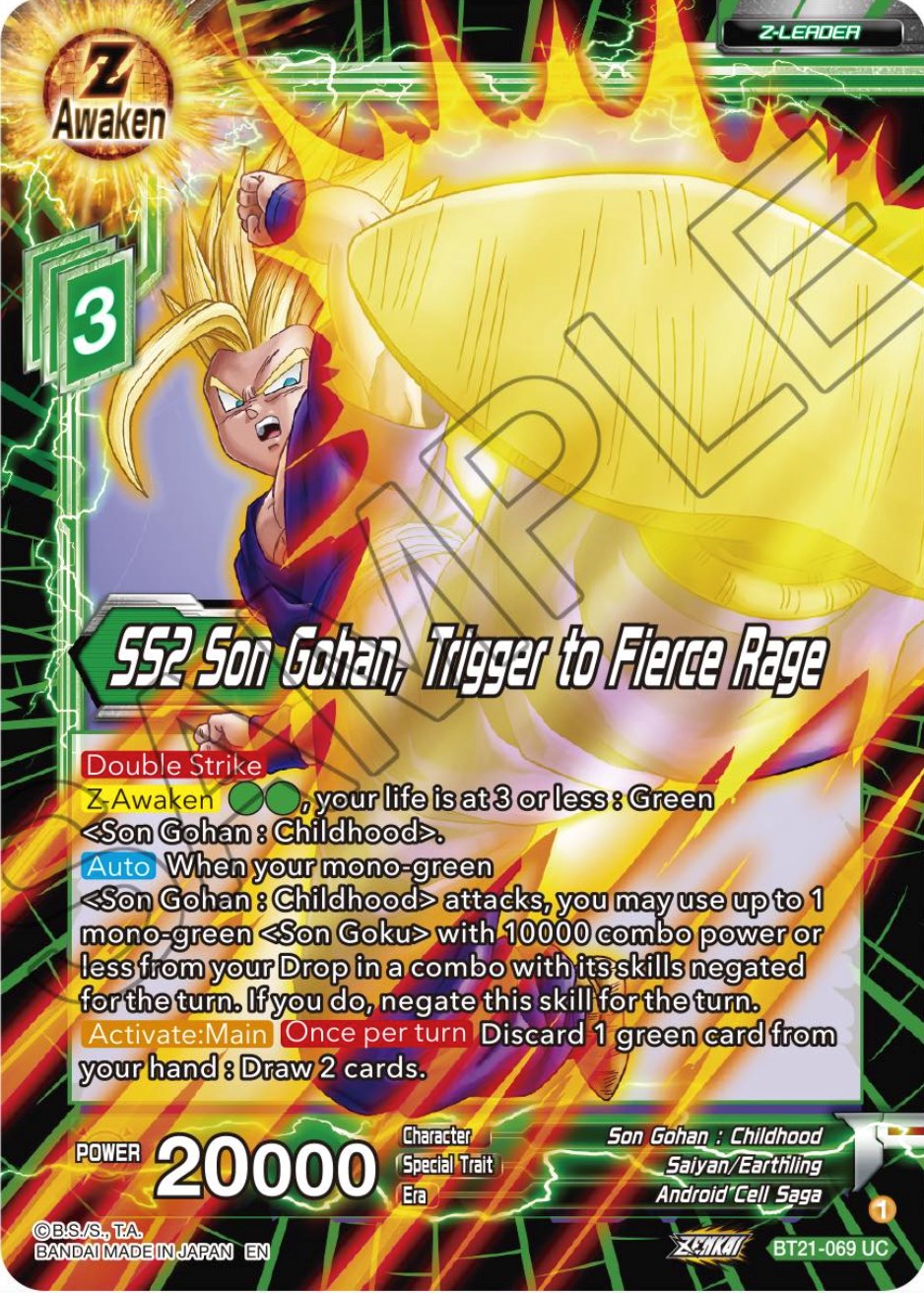 SS2 Son Gohan, Trigger to Fierce Rage (BT21-069) [Wild Resurgence] | Rock City Comics